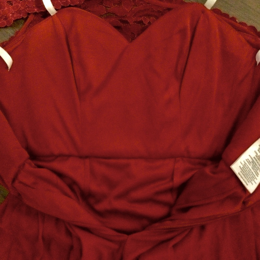 Cranberry Red Cocktail Dress Midi Size 2 America’s 250th Dress Patriotic July 4 - Picture 4 of 10